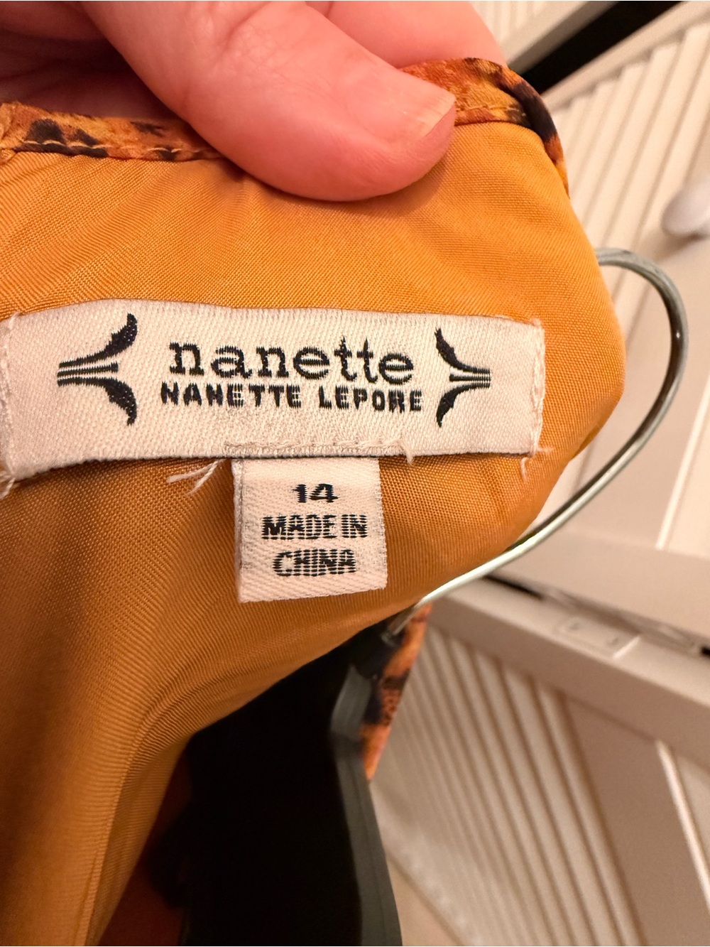 Nanette Lepore Yellow Gold Animal-Print Lined Dress - Picture 7 of 7